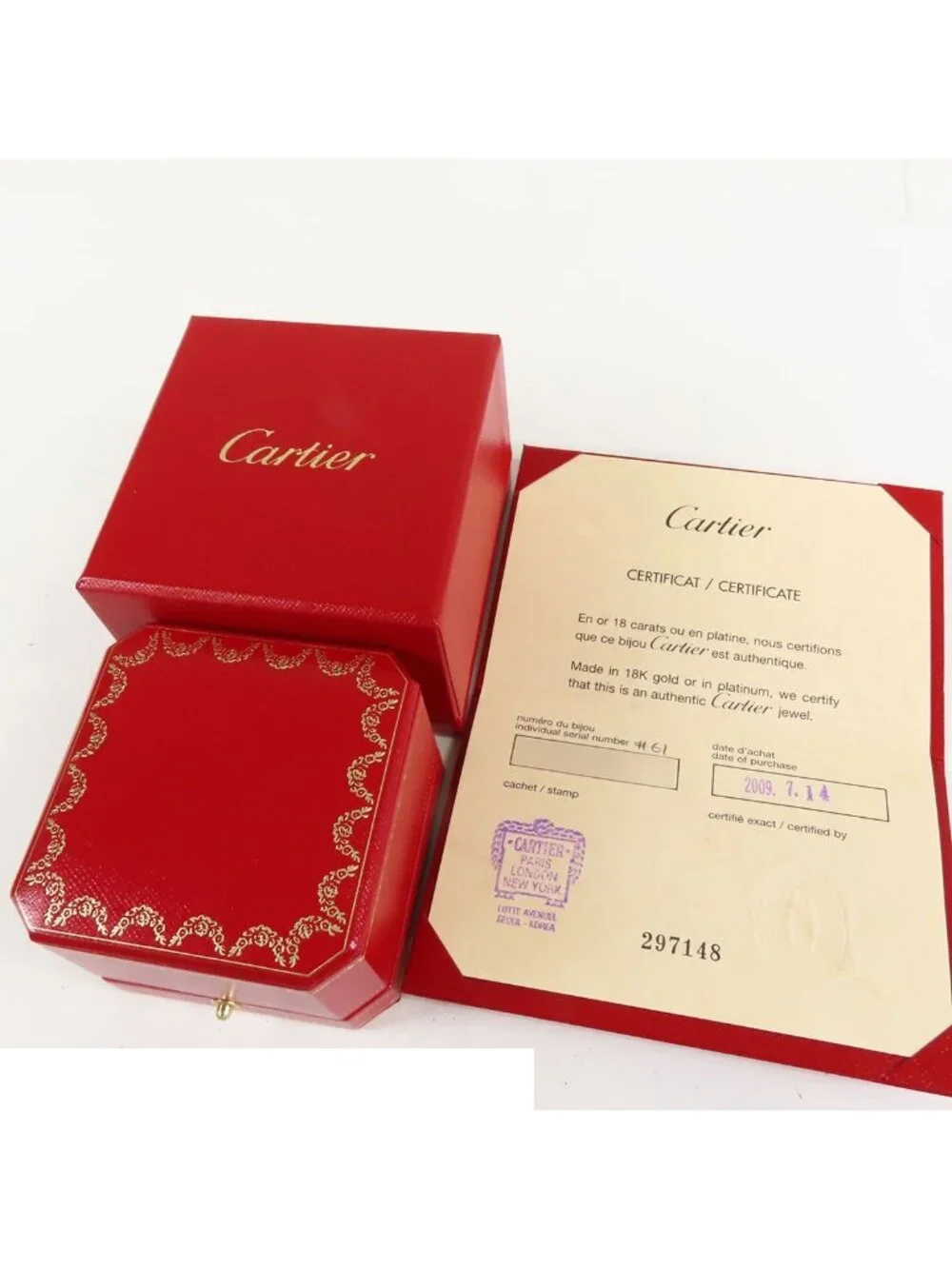 Cartier Tank Francaise Ring White Gold 18K